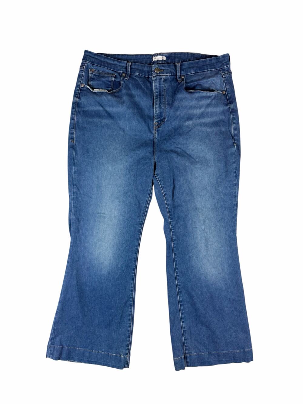 Good American Flare Jeans Size 20 Blue Stretch
